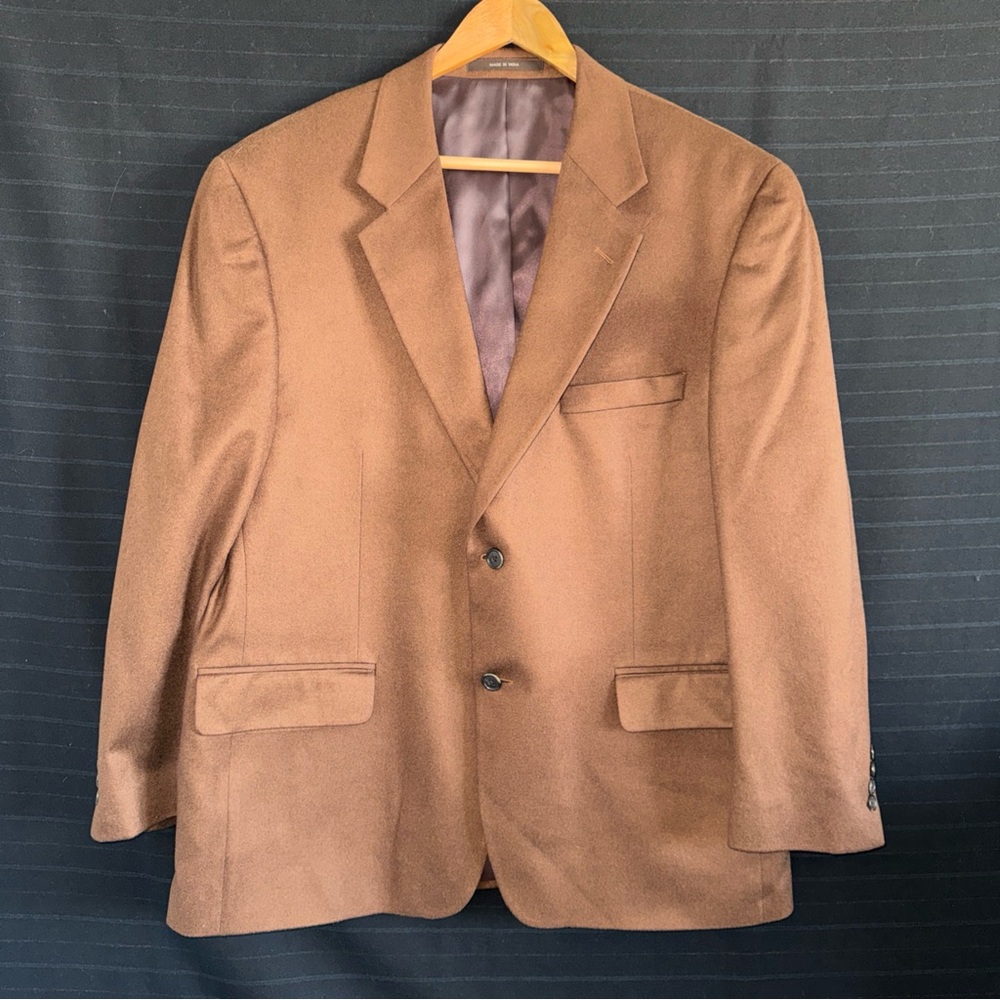 Etienne Aigner Brown 100% Cashmere Jacket Blazer Sport Coat 44S Quiet Luxury - Picture 1 of 15